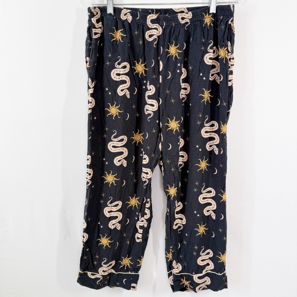 Cleobella Celestial Snake Pajama Pants Size XL Casual Comfy Stretchy Loungewear